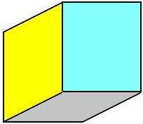 Cube coloré avec arêtes