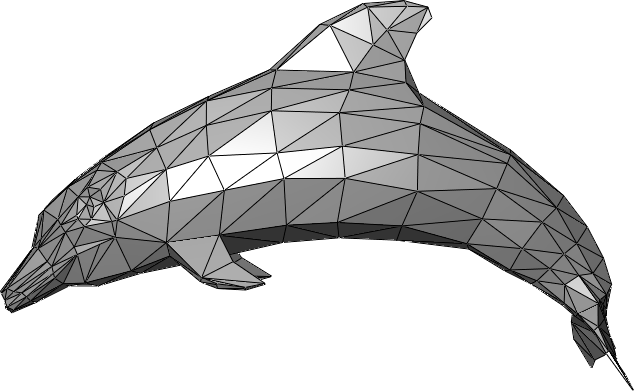 Modèle de dophin tout en triangle
